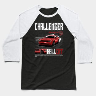 Dodge Challenger SRT Hellcat Baseball T-Shirt